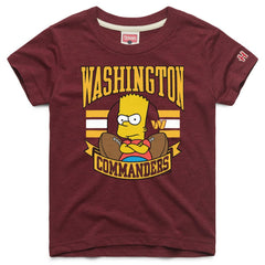 Washington Commanders Homage x The Simpsons Youth Tri-Blend T-Shirt Burgundy - NFL