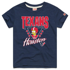 Houston Texans Homage x The Simpsons Youth Tri-Blend T-Shirt Navy - NFL