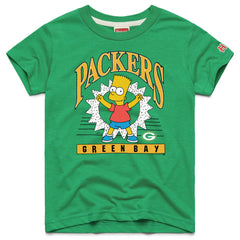 Green Bay Packers Homage x The Simpsons Youth Tri-Blend T-Shirt Kelly Green - NFL