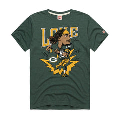 Jordan Love Green Bay Packers Homage Unisex Caricature Player Graphic Tri-Blend T-Shirt Green - NFL