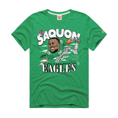 Saquon Barkley Philadelphia Eagles Homage Unisex Caricature Player Graphic Tri-Blend T-Shirt Kelly Green - NFL
