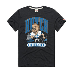 Aidan Hutchinson Detroit Lions Homage Unisex Caricature Player Graphic Tri-Blend T-Shirt Charcoal - NFL