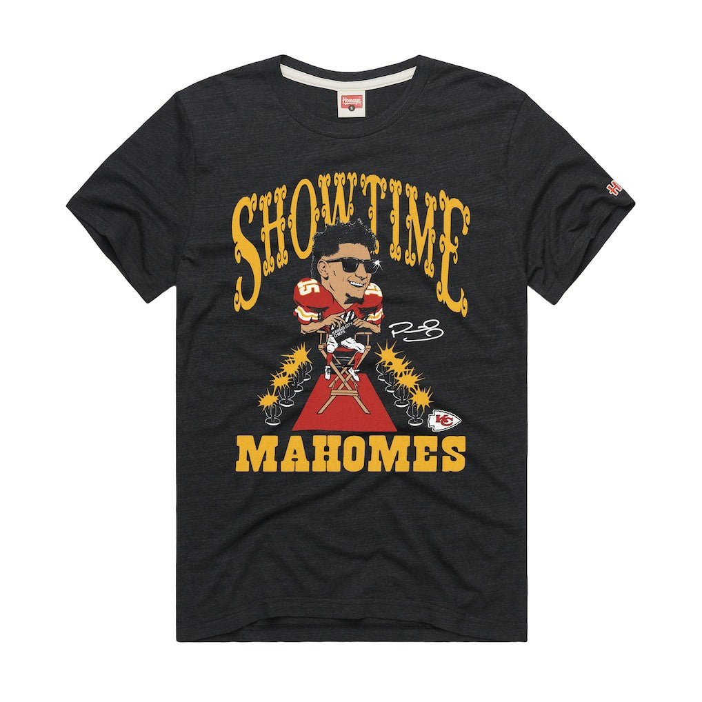 Patrick Mahomes Kansas City Chiefs Homage Unisex Caricature Player Graphic Tri-Blend T-Shirt Charcoal - NFL