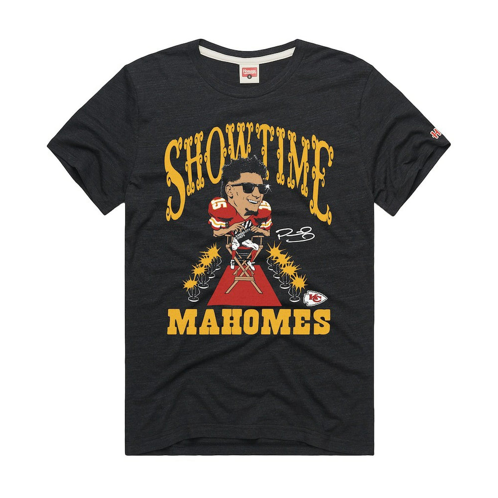 Patrick Mahomes Kansas City Chiefs Homage Unisex Caricature Player Graphic Tri-Blend T-Shirt Charcoal - NFL