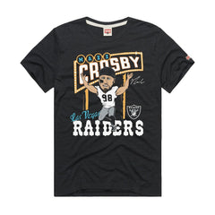 Maxx Crosby Las Vegas Raiders Homage Unisex Caricature Player Graphic Tri-Blend T-Shirt Charcoal - NFL