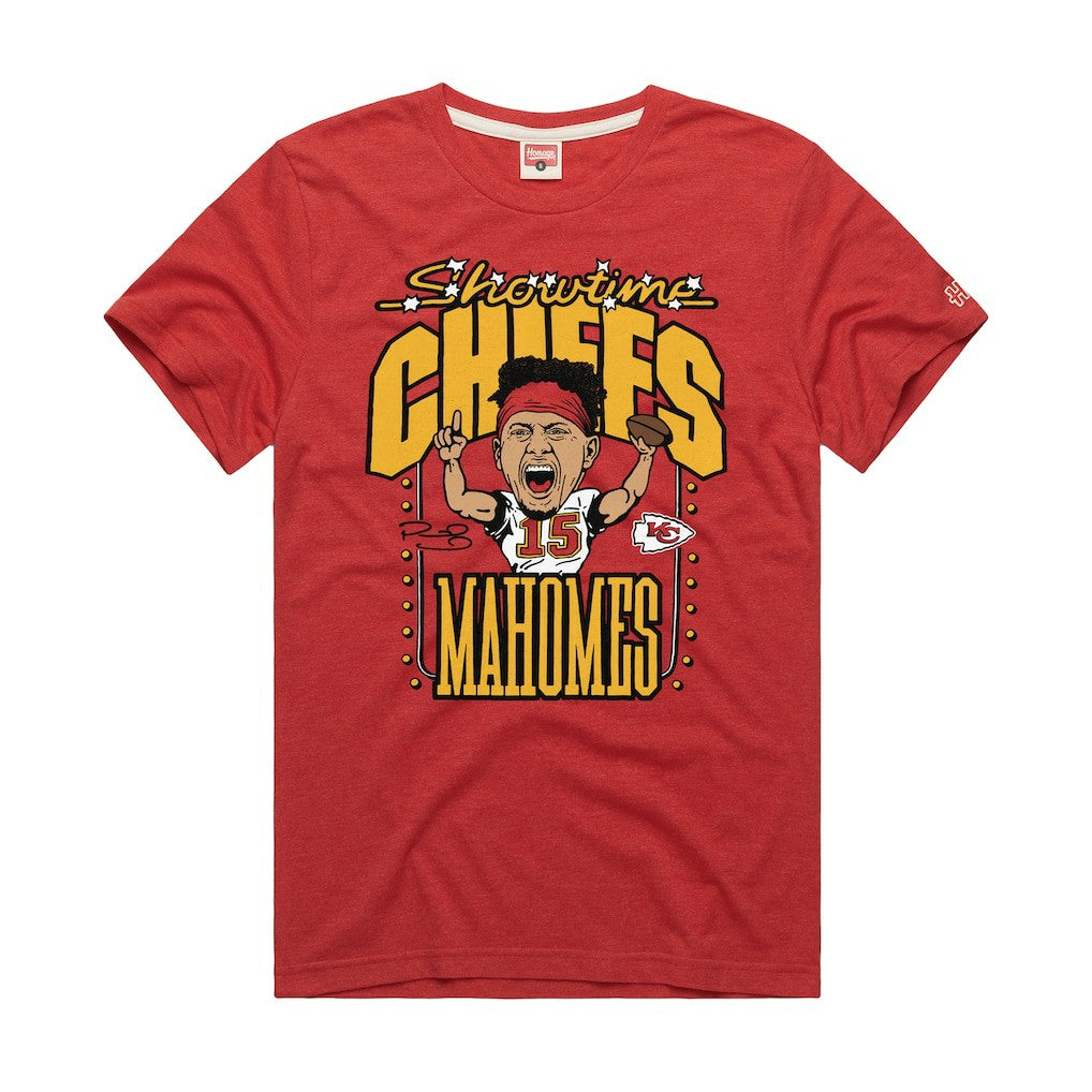 Patrick Mahomes Kansas City Chiefs Homage Unisex Caricature Player Graphic Tri-Blend T-Shirt Red - NFL