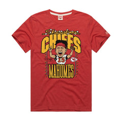 Patrick Mahomes Kansas City Chiefs Homage Unisex Caricature Player Graphic Tri-Blend T-Shirt Red - NFL