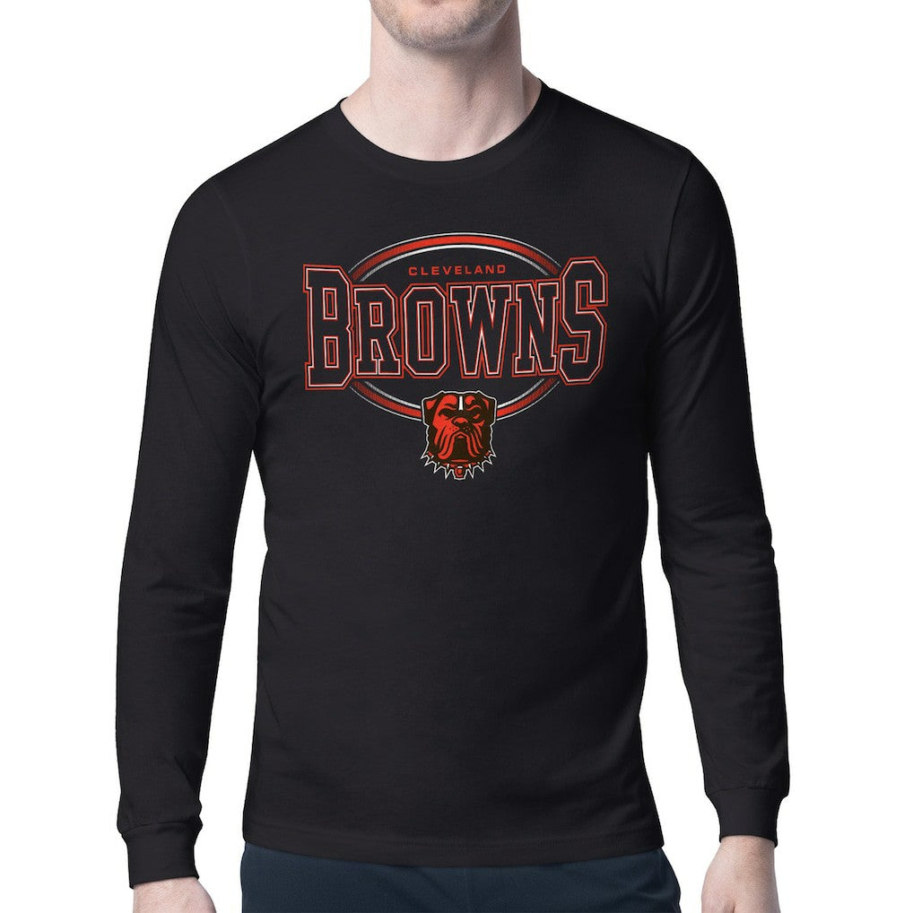 Cleveland Browns Starter Team Track Graphic Long Sleeve T-Shirt Black - NFL