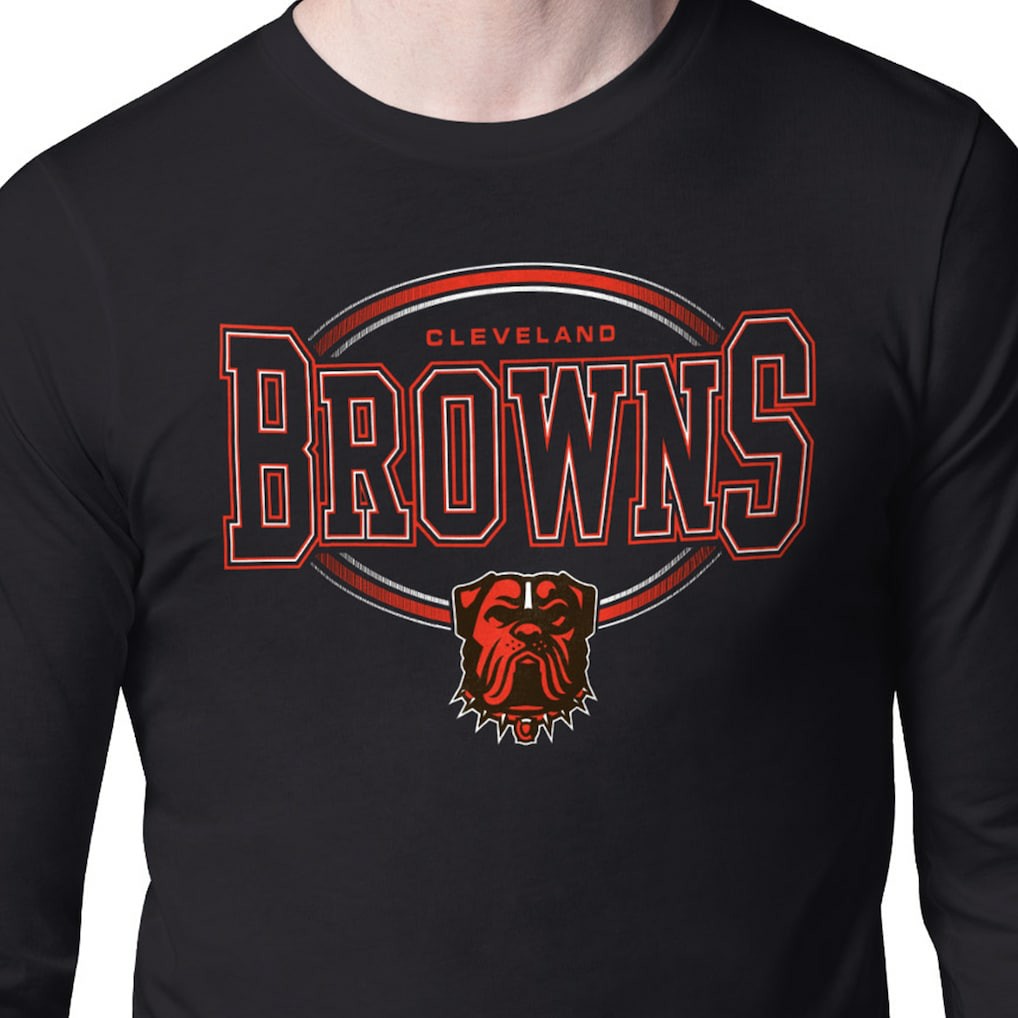 Cleveland Browns Starter Team Track Graphic Long Sleeve T-Shirt Black - NFL