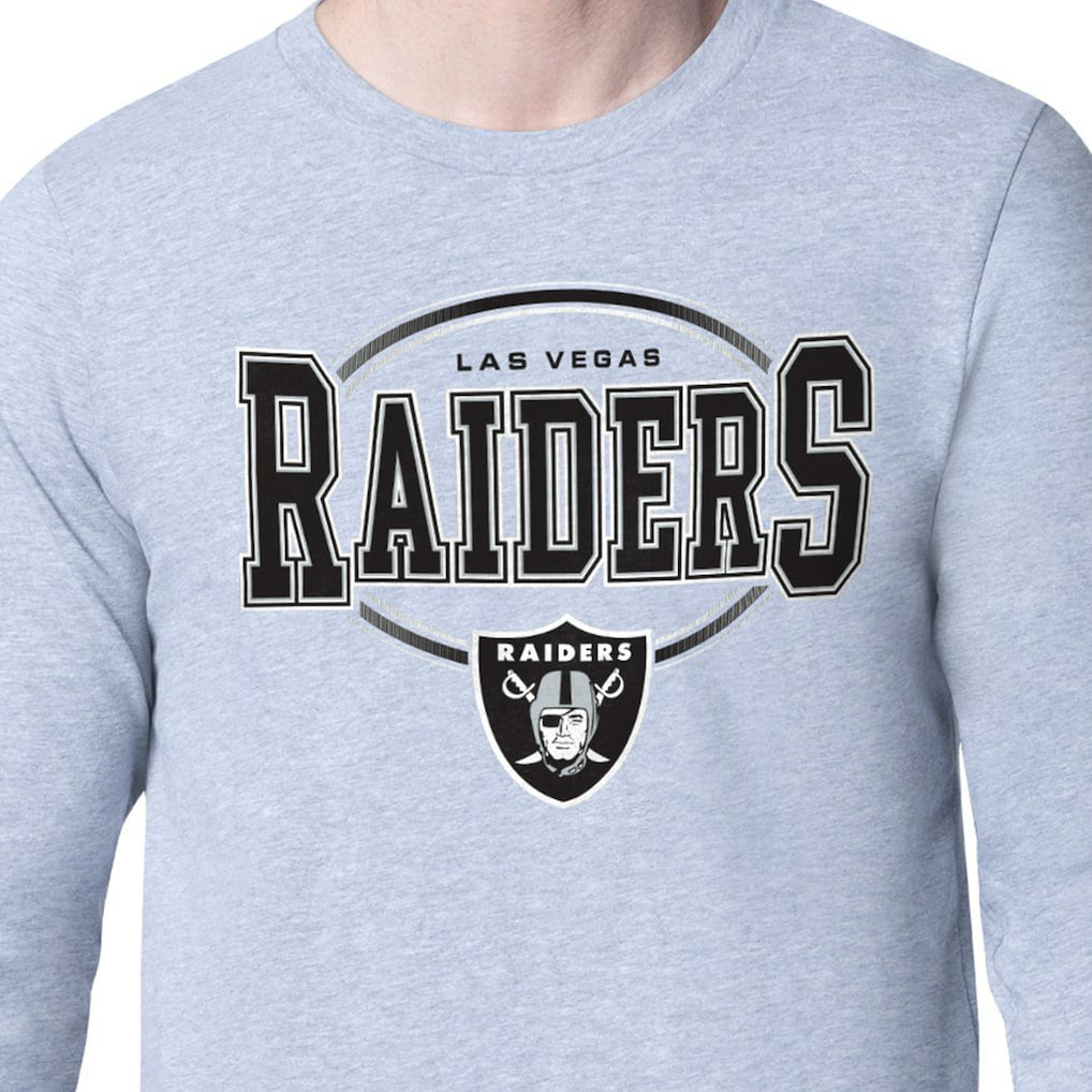 Las Vegas Raiders Starter Team Track Graphic Long Sleeve T-Shirt Heather Gray - NFL