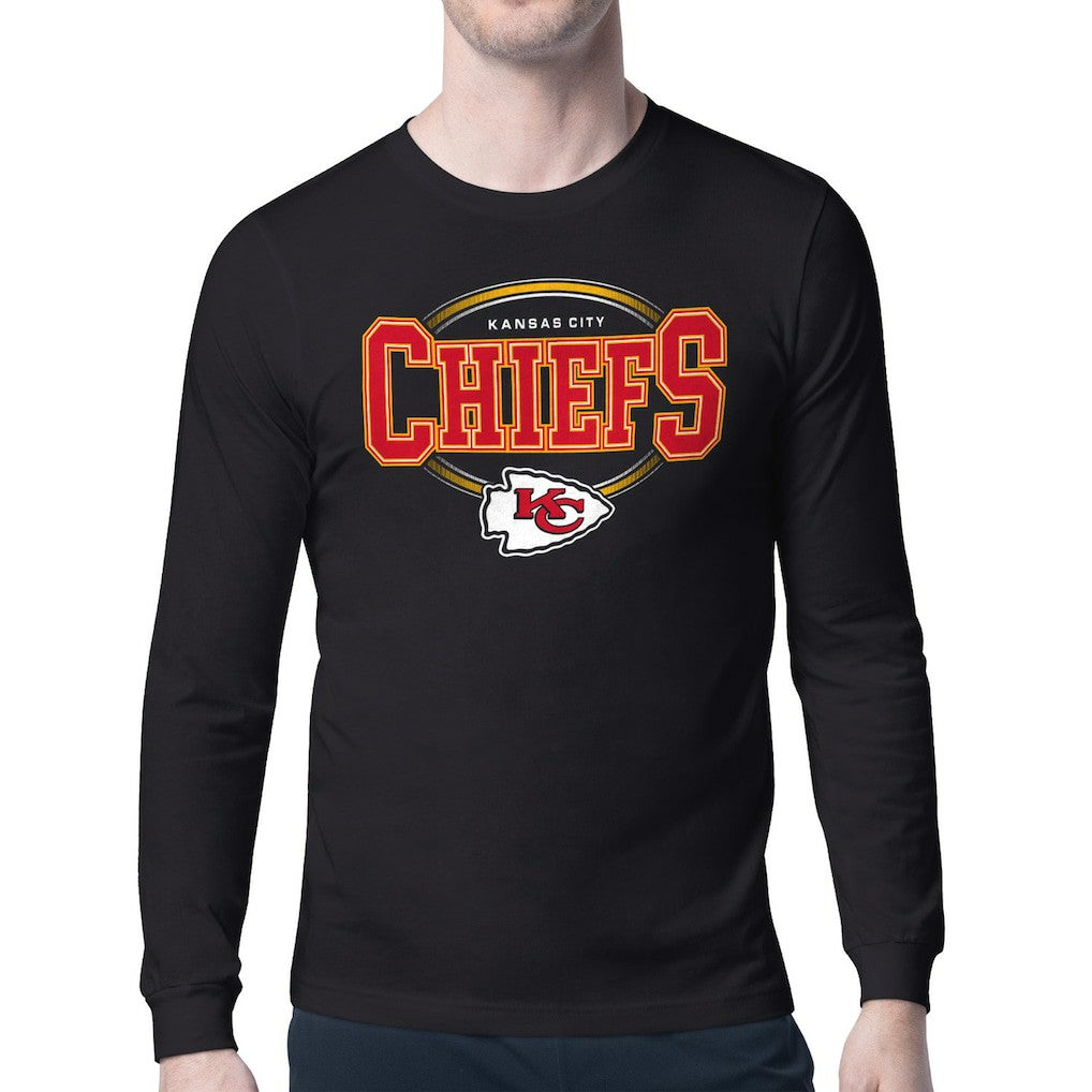 Kansas City Chiefs Starter Team Track Graphic Long Sleeve T-Shirt Black - NFL