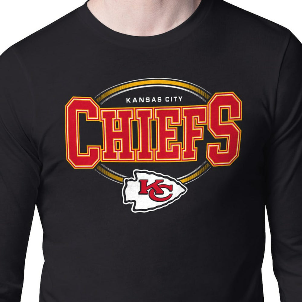 Kansas City Chiefs Starter Team Track Graphic Long Sleeve T-Shirt Black - NFL