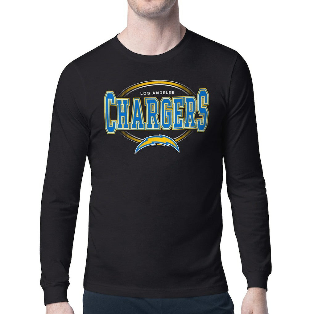 Los Angeles Chargers Starter Team Track Graphic Long Sleeve T-Shirt Black - NFL