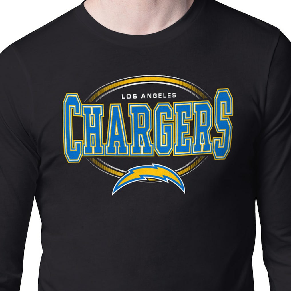 Los Angeles Chargers Starter Team Track Graphic Long Sleeve T-Shirt Black - NFL