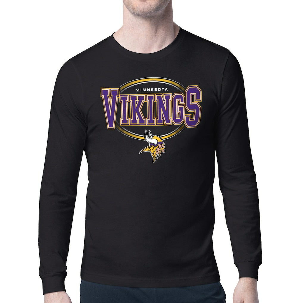 Minnesota Vikings Starter Team Track Graphic Long Sleeve T-Shirt Black - NFL
