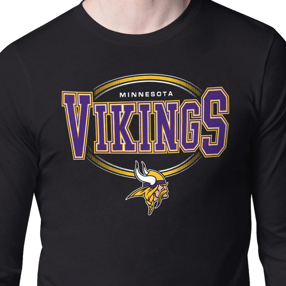 Minnesota Vikings Starter Team Track Graphic Long Sleeve T-Shirt Black - NFL