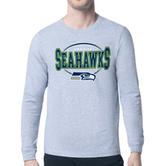 Seattle Seahawks Starter Team Track Graphic Long Sleeve T-Shirt Heather Gray - NFL