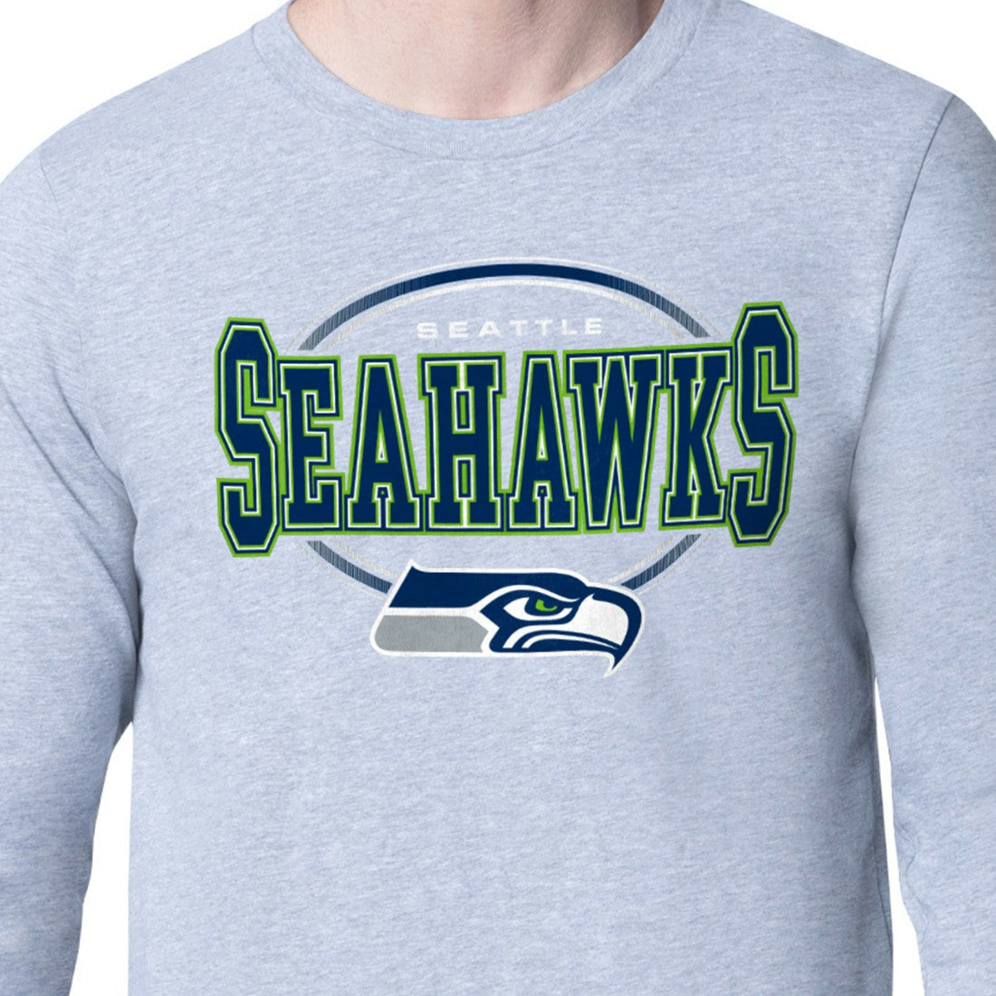 Seattle Seahawks Starter Team Track Graphic Long Sleeve T-Shirt Heather Gray - NFL