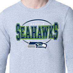Seattle Seahawks Starter Team Track Graphic Long Sleeve T-Shirt Heather Gray - NFL