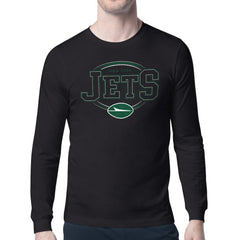 New York Jets Starter Team Track Graphic Long Sleeve T-Shirt Black - NFL