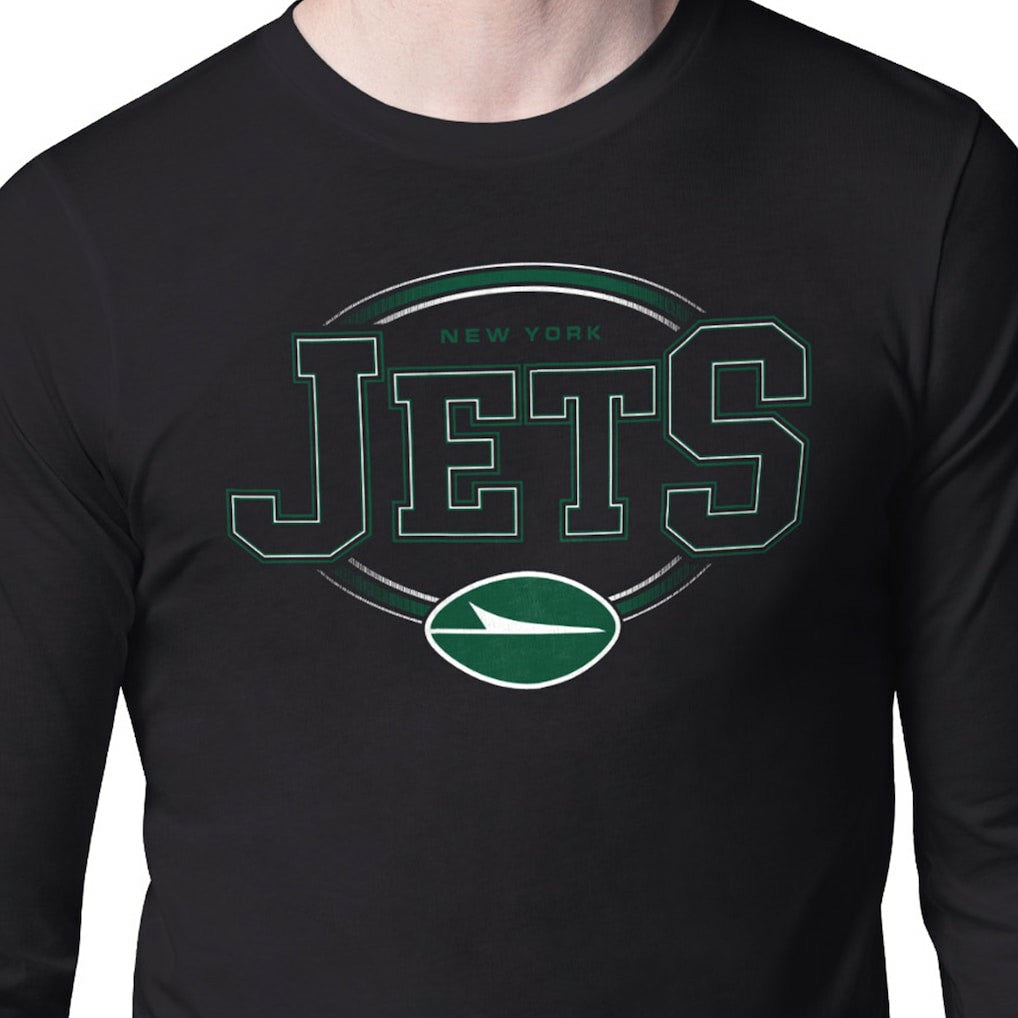 New York Jets Starter Team Track Graphic Long Sleeve T-Shirt Black - NFL