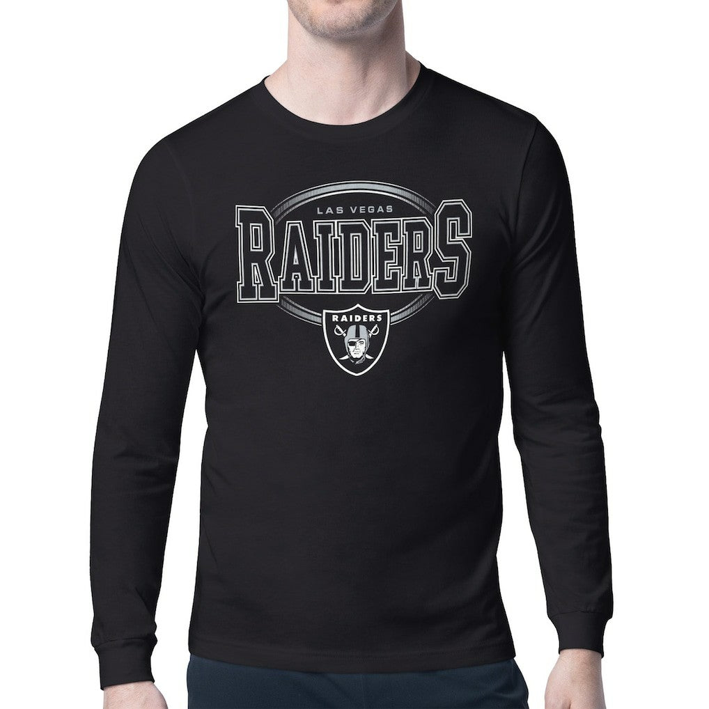 Las Vegas Raiders Starter Team Track Graphic Long Sleeve T-Shirt Black - NFL