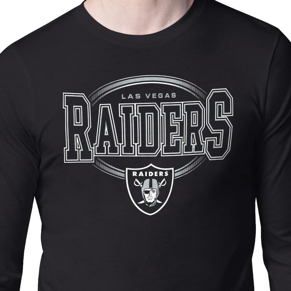Las Vegas Raiders Starter Team Track Graphic Long Sleeve T-Shirt Black - NFL