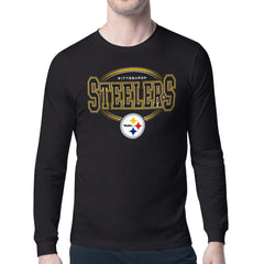 Pittsburgh Steelers Starter Team Track Graphic Long Sleeve T-Shirt Black - NFL
