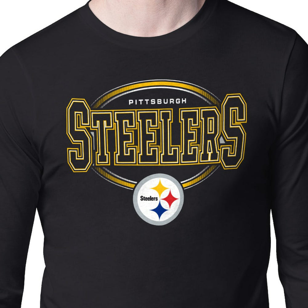Pittsburgh Steelers Starter Team Track Graphic Long Sleeve T-Shirt Black - NFL