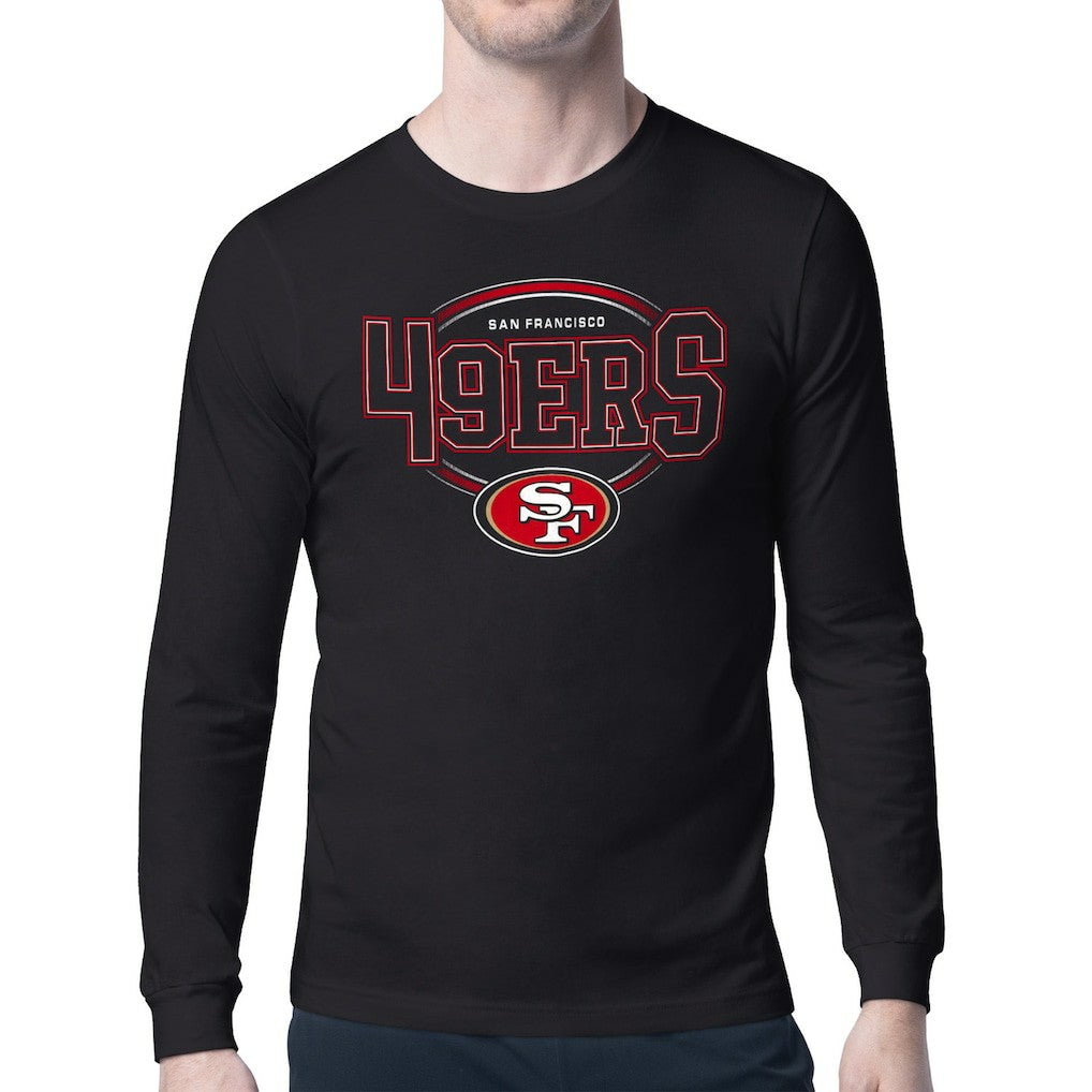 San Francisco 49ers Starter Team Track Graphic Long Sleeve T-Shirt Black - NFL