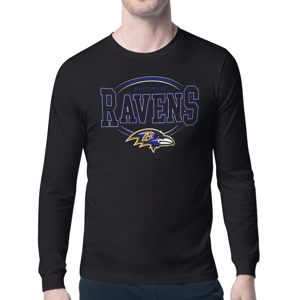 Baltimore Ravens Starter Team Track Graphic Long Sleeve T-Shirt Black - NFL