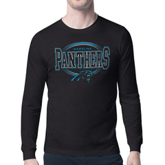 Carolina Panthers Starter Team Track Graphic Long Sleeve T-Shirt Black - NFL