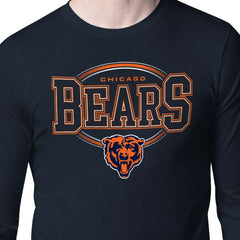 Chicago Bears Starter Team Track Graphic Long Sleeve T-Shirt Navy - NFL