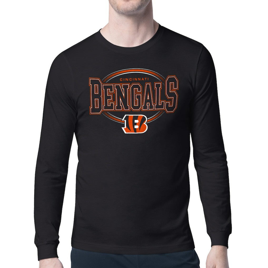 Cincinnati Bengals Starter Team Track Graphic Long Sleeve T-Shirt Black - NFL