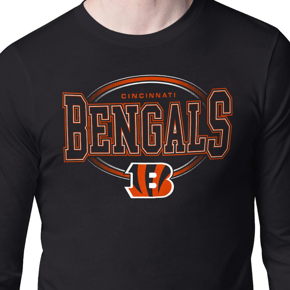 Cincinnati Bengals Starter Team Track Graphic Long Sleeve T-Shirt Black - NFL