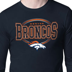 Denver Broncos Starter Team Track Graphic Long Sleeve T-Shirt Navy - NFL