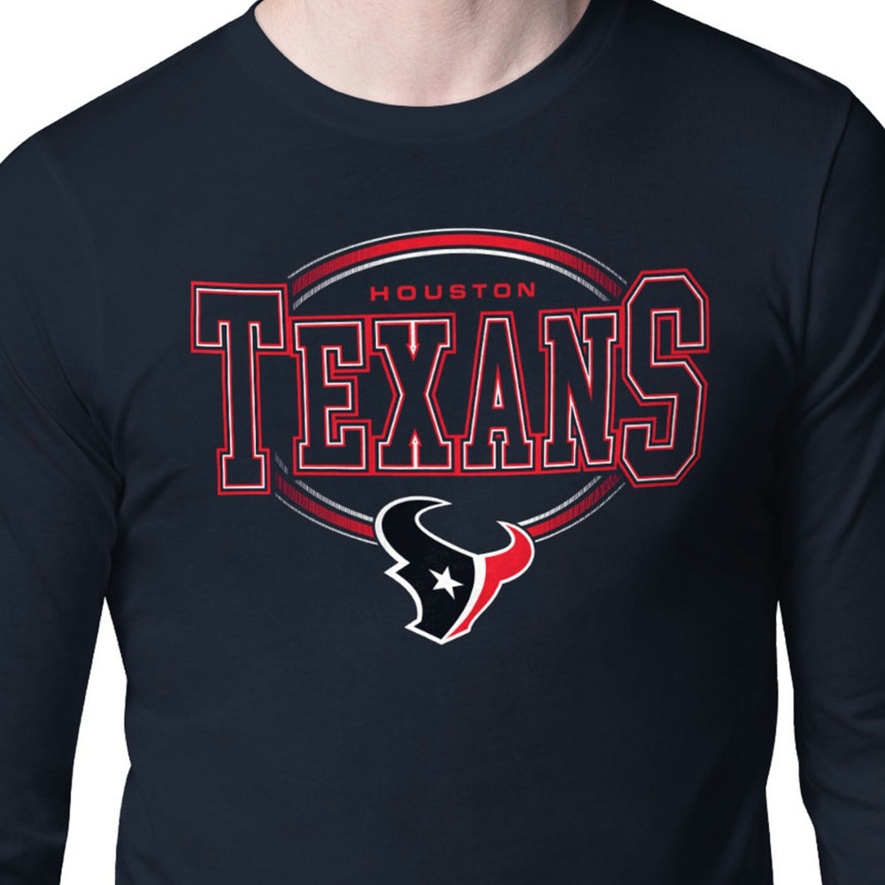 Houston Texans Starter Team Track Graphic Long Sleeve T-Shirt Navy - NFL