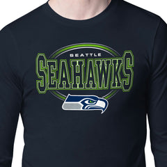 Seattle Seahawks Starter Team Track Graphic Long Sleeve T-Shirt College Navy - NFL