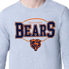 Chicago Bears Starter Team Track Graphic Long Sleeve T-Shirt Heather Gray - NFL