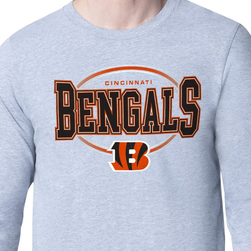 Cincinnati Bengals Starter Team Track Graphic Long Sleeve T-Shirt Heather Gray - NFL