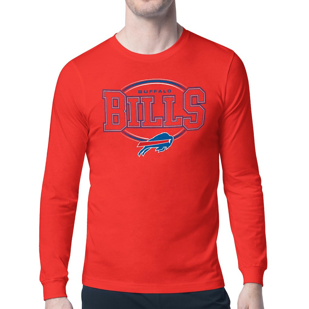 Buffalo Bills Starter Team Track Graphic Long Sleeve T-Shirt Red - NFL
