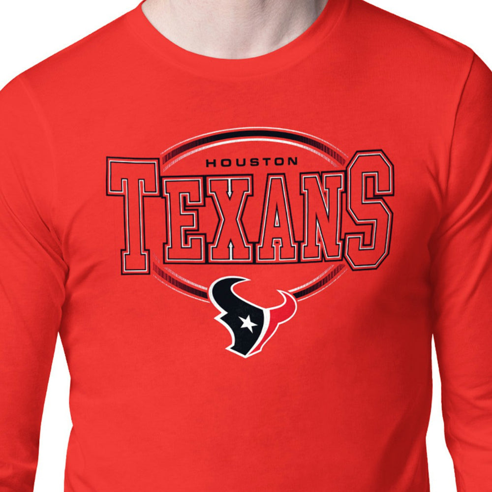 Houston Texans Starter Team Track Graphic Long Sleeve T-Shirt Red - NFL