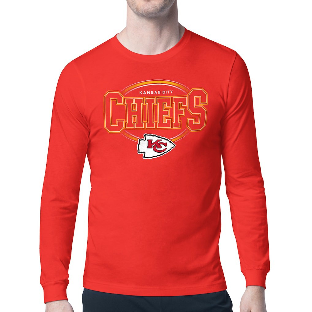 Kansas City Chiefs Starter Team Track Graphic Long Sleeve T-Shirt Red - NFL