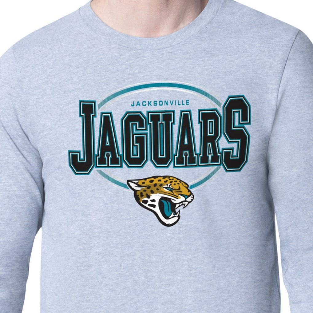 Jacksonville Jaguars Starter Team Track Graphic Long Sleeve T-Shirt Heather Gray - NFL