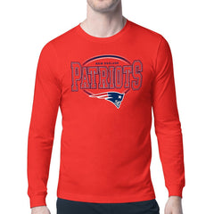 New England Patriots Starter Team Track Graphic Long Sleeve T-Shirt Red - NFL
