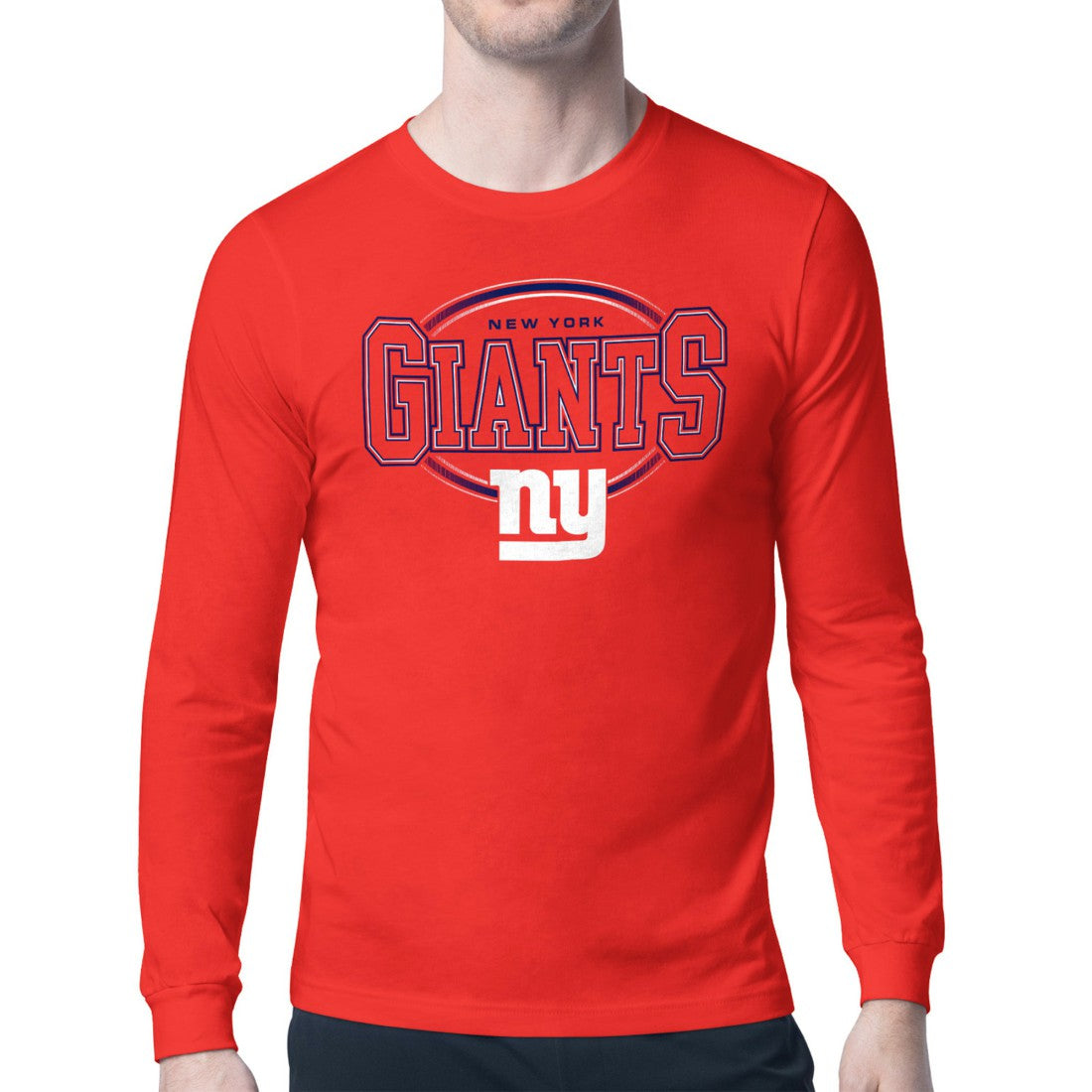 New York Giants Starter Team Track Graphic Long Sleeve T-Shirt Red - NFL