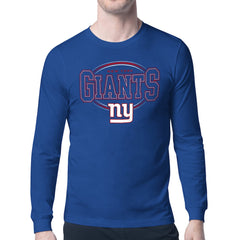 New York Giants Starter Team Track Graphic Long Sleeve T-Shirt Royal - NFL