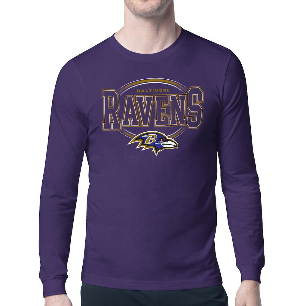 Baltimore Ravens Starter Team Track Graphic Long Sleeve T-Shirt Purple - NFL