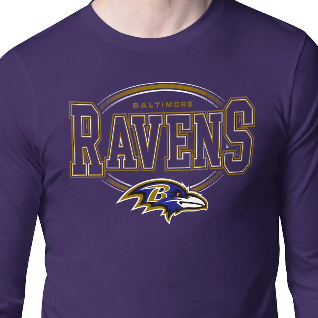 Baltimore Ravens Starter Team Track Graphic Long Sleeve T-Shirt Purple - NFL