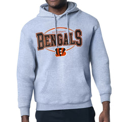 Cincinnati Bengals Starter Team Track Graphic Pullover Hoodie Heather Gray - NFL